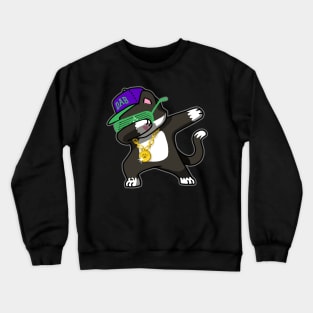 Dabbing Cat Funny Shirt Dab Hip Hop Dabbing Kitten Crewneck Sweatshirt